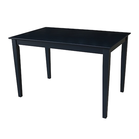 International Concepts Rectangle Solid Wood Top Table, Black, 48 W, 30 L, 30 in H, Wood, Black K46-3048-30S